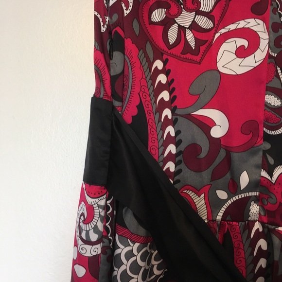 NWT 100% Silk Pink and Black High Waist Dress - Picture 13 of 13